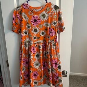 Zara Orange Puff Sleeve Sundress